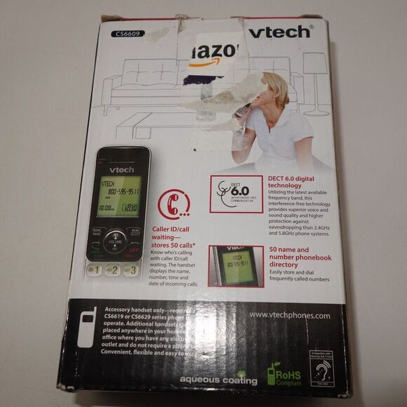 NEW VTech CS6609 Single Line Phone For CS6619 CS6629 CS6648 CS6649 Black READ - Picture 7 of 7